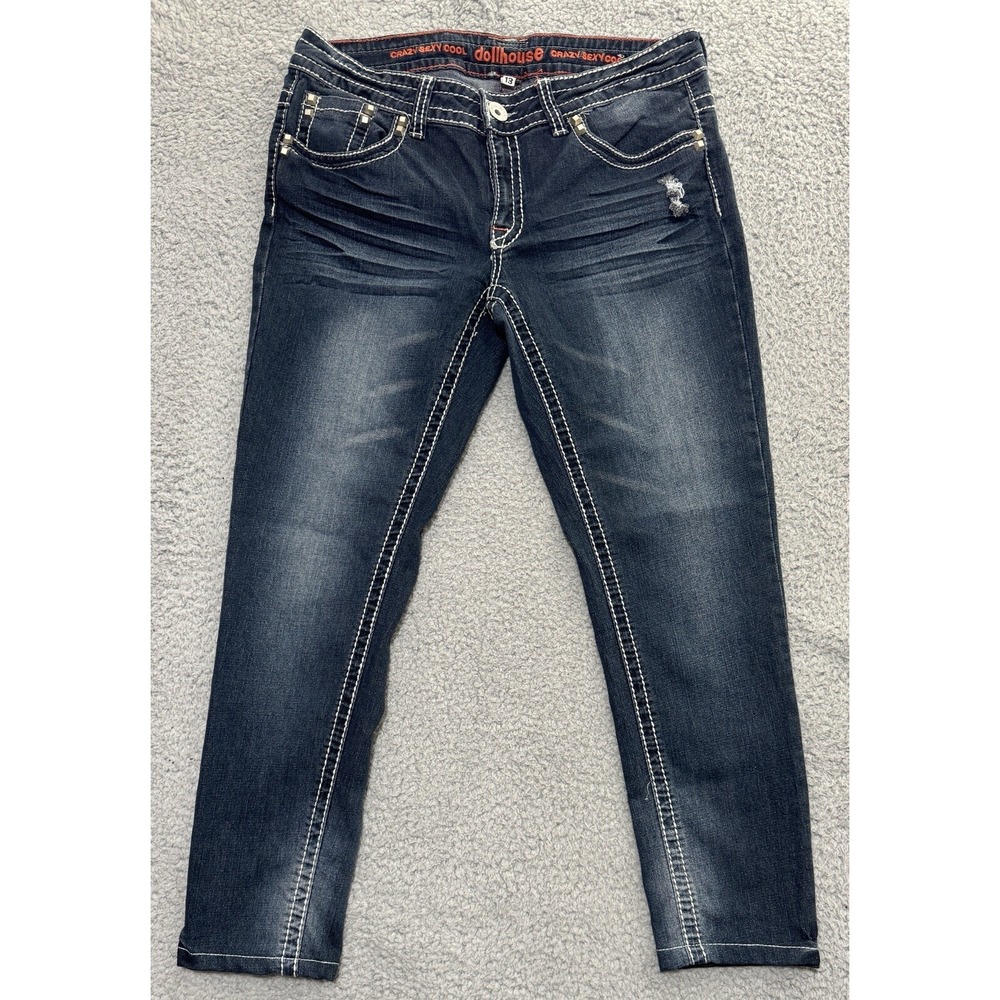 Dollhouse Crazy Sexy Cool Jeans You Are Beautiful Womens 13 Flap Pockets 30x25
